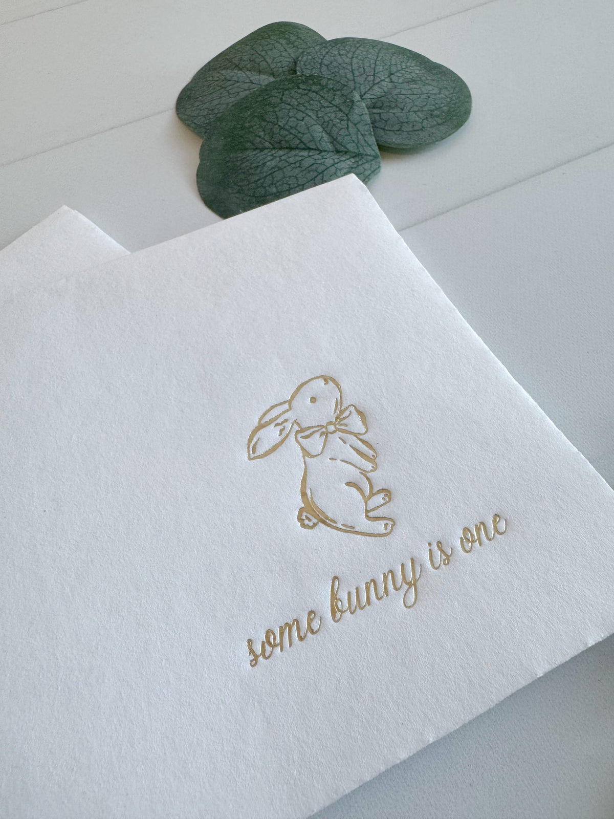 Some Bunny is One Cocktail Napkins Gold Foil - First Birthday