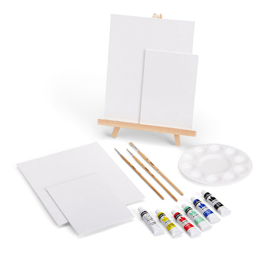 Acrylic Paint Easel Art Set - 15 pc