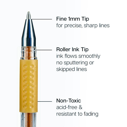 Gel Pens - Comfort Grip - Earth Tone - 24 Colors