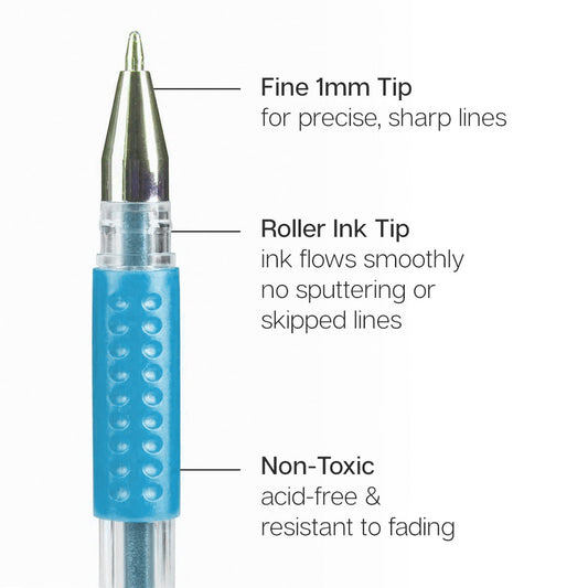 Gel Pens - Comfort Grip Pastel Tone - 24 Colors
