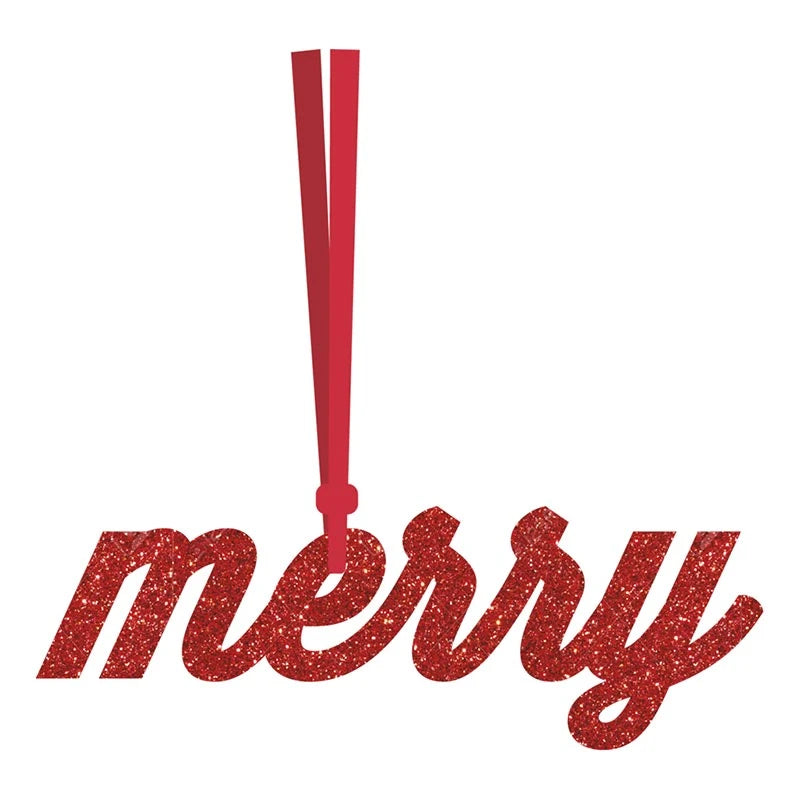 Holly Day Cheer Merry Acrylic Topper