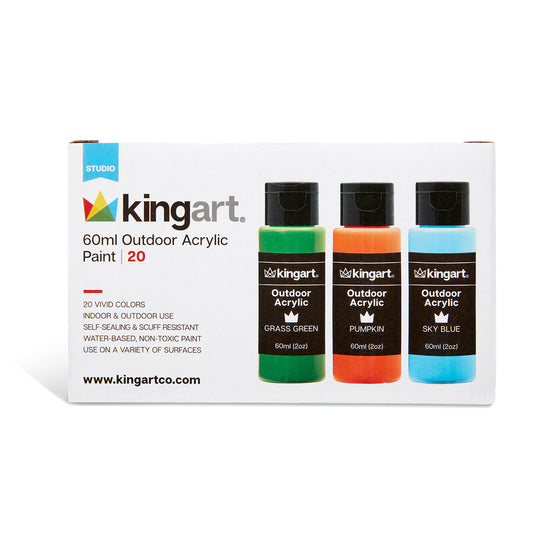 Outdoor Acrylic Paint - 60ml Bottles - 20 Colors