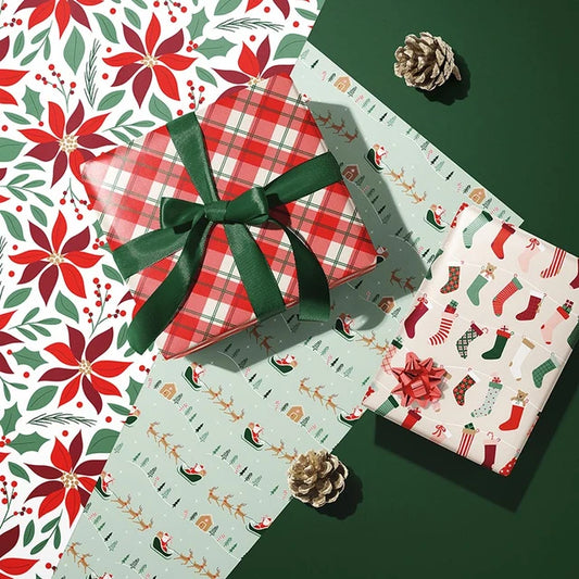 Traditional Plaid Wrapping Paper - 10FT