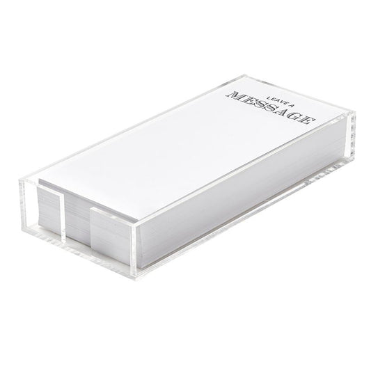 Rectangle Notepaper with Acrylic Tray - Leave A Message