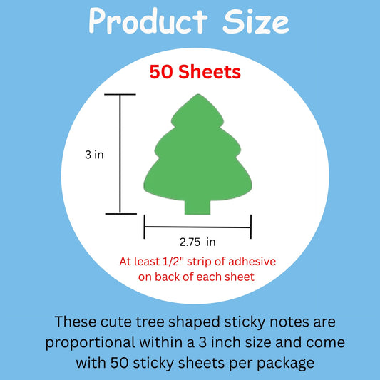 SHAPES ETC. Sticky Shape Notepad - Evergreen Tree