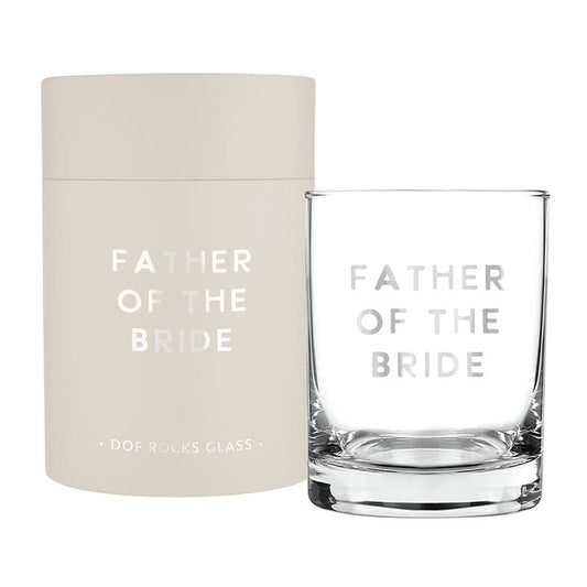 Double Old Fashioned Rocks Glass - Father of the Bride
