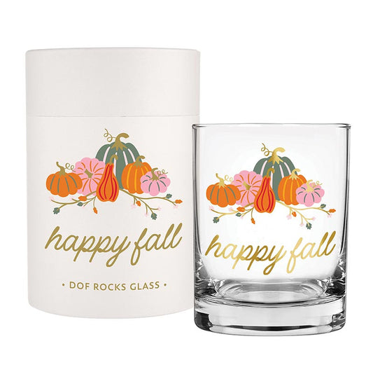 DOF Rocks Glass - Happy Fall