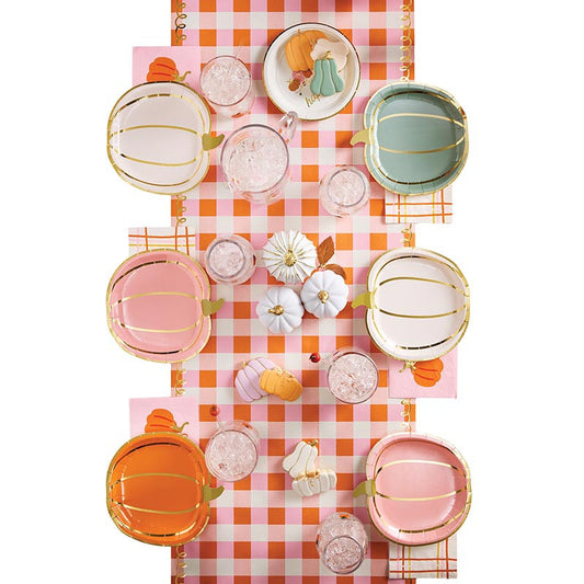Foil Round Paper Plates - Happy Fall - 8ct