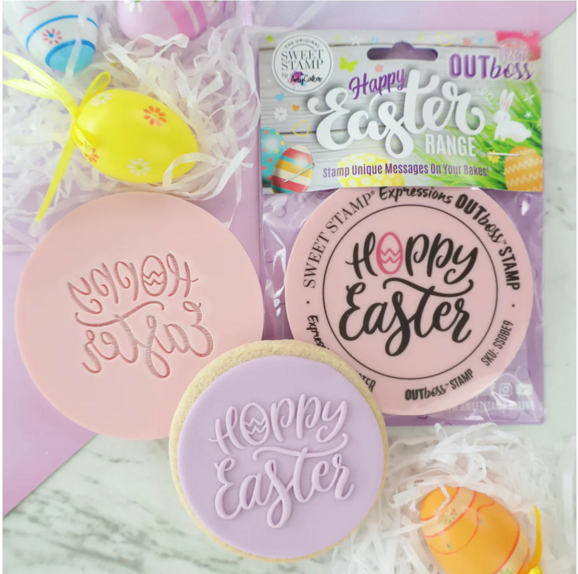 OUTBOSS "HOPPY EASTER" EMBOSSER BY SWEET STAMP