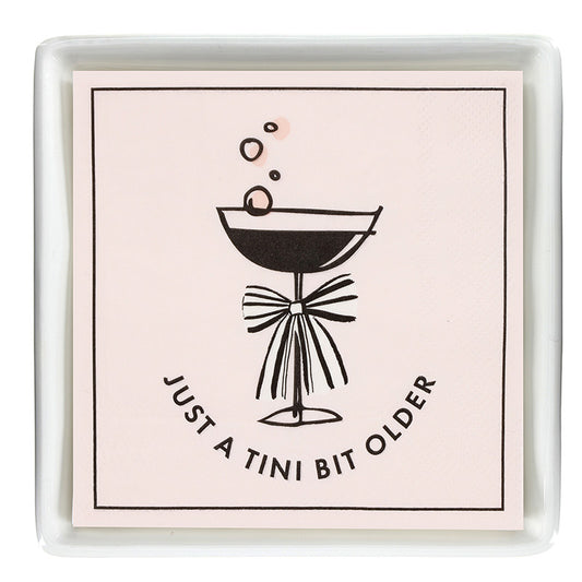 Ceramic Napkin Tray + Napkins - Just A Tini Bit Older