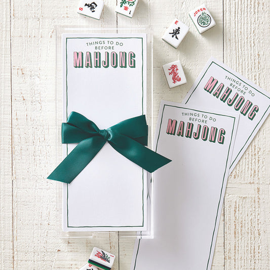 Rectangle Notepaper with Acrylic Tray - Things To Do Before Mahjong