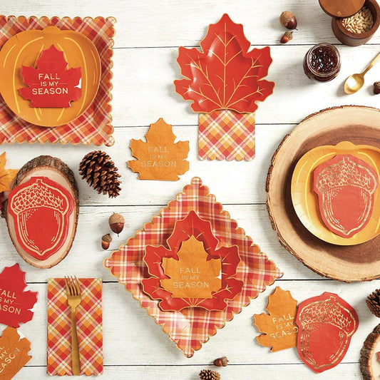 Paper Dinner Plate - Harvet Plaid