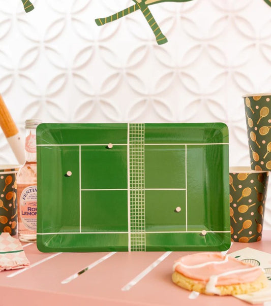 Tennis Court Paper Plate