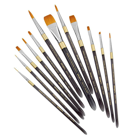 Original Gold® Golden Taklon Acrylic Handle Brush Set 12 pc