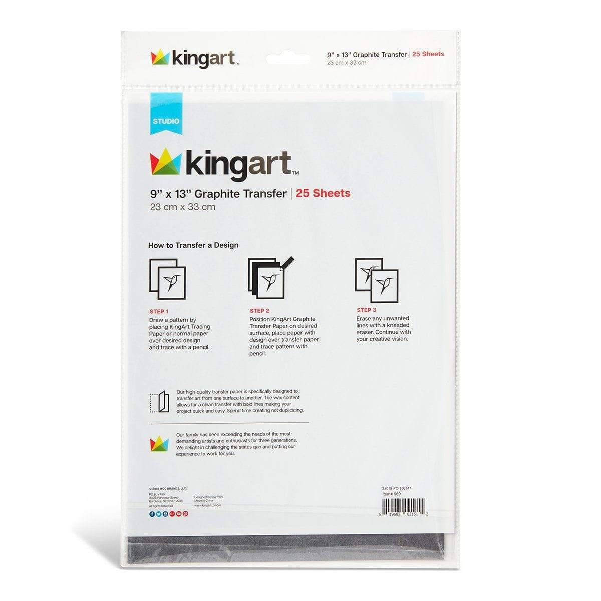 Graphite Transfer Paper - 9" X 13" - 25 Sheets