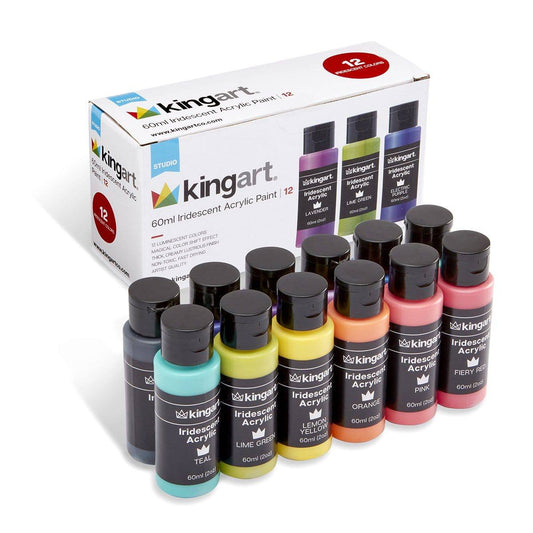 Studio Acrylic Paint - 60ml Bottles - 12 Iridescent Colors