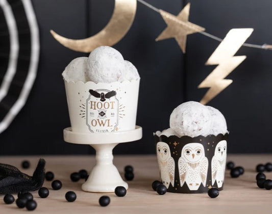 Gold Foil Owl Food Cups (50 pcs)