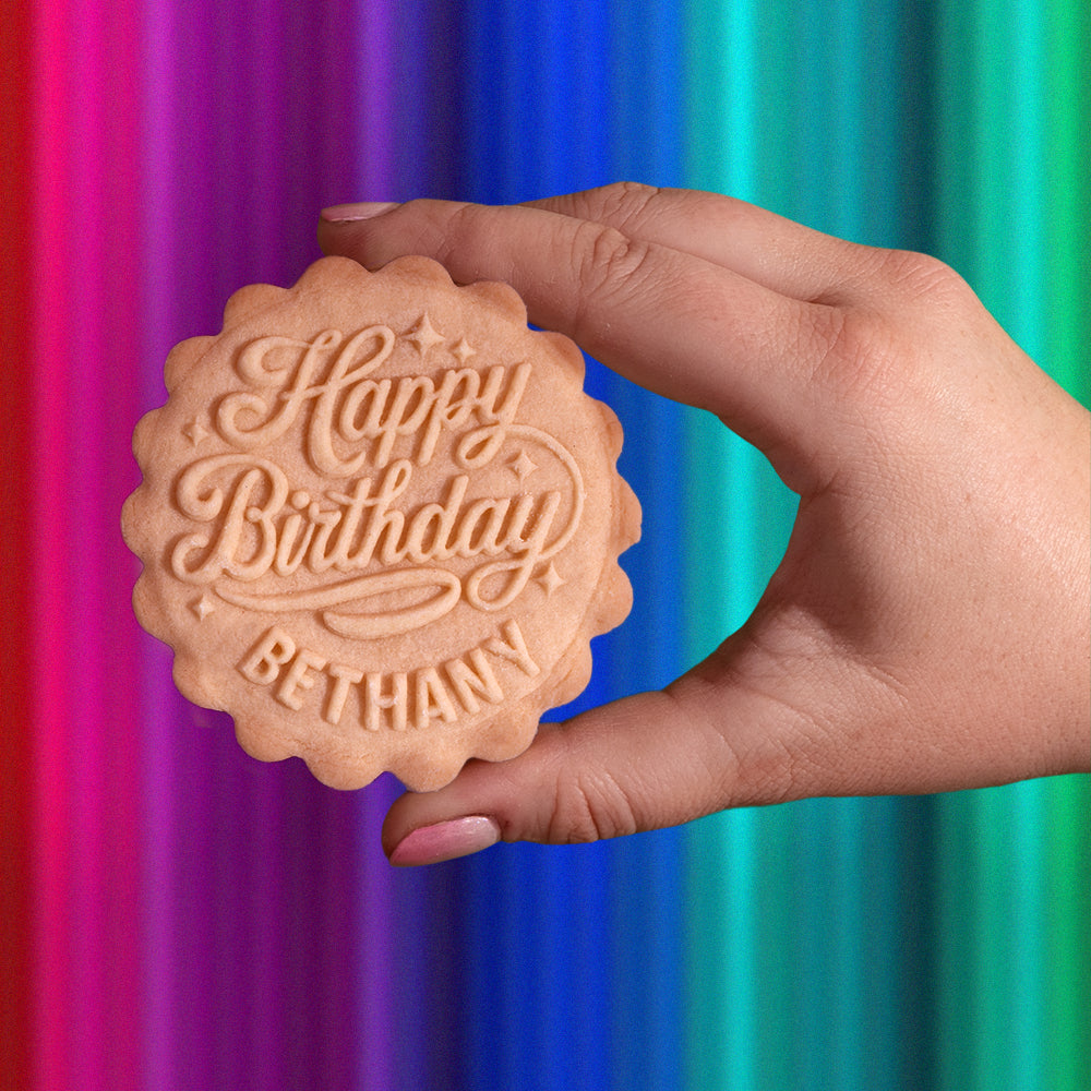 Embossed Birthday Cookie Stamp - Let's Celebrate