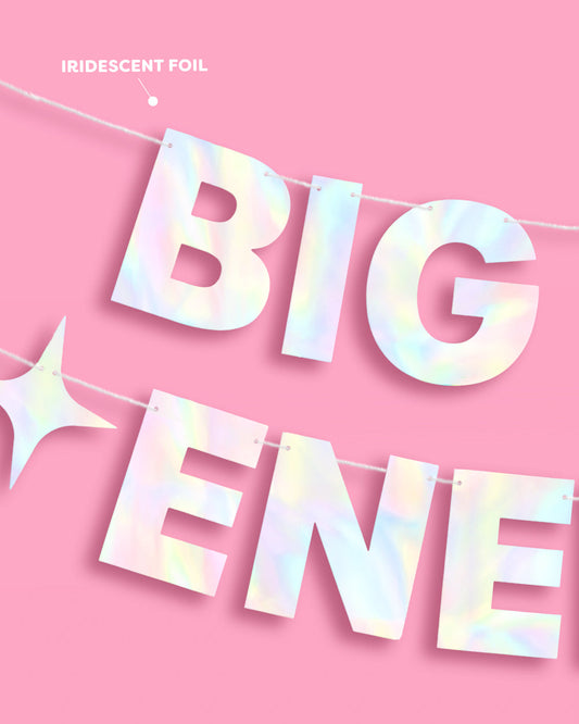 Big Leo Energy Banner - iridescent foil banner