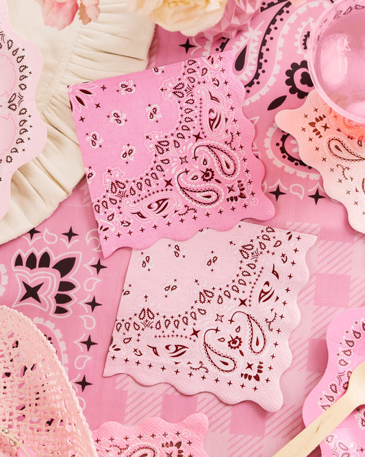 Cowgirl Napkins - 24 napkins + 2 designs
