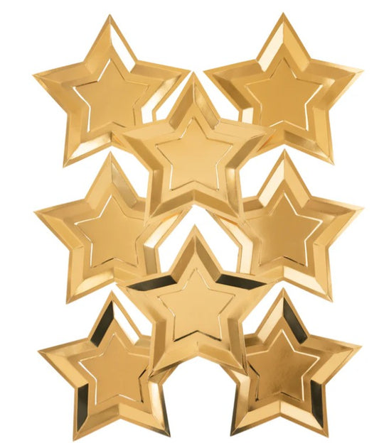Gold Star Shaped Plate