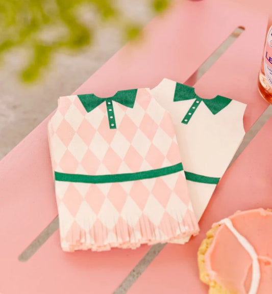 Tennis Dress Fringed Napkin Set