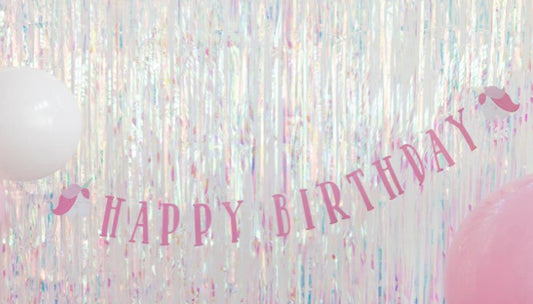 Pink Unicorn Happy Birthday Banner