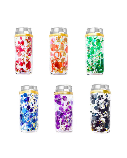 Spirit Squad Confetti Skinny Can Drink Sleeves