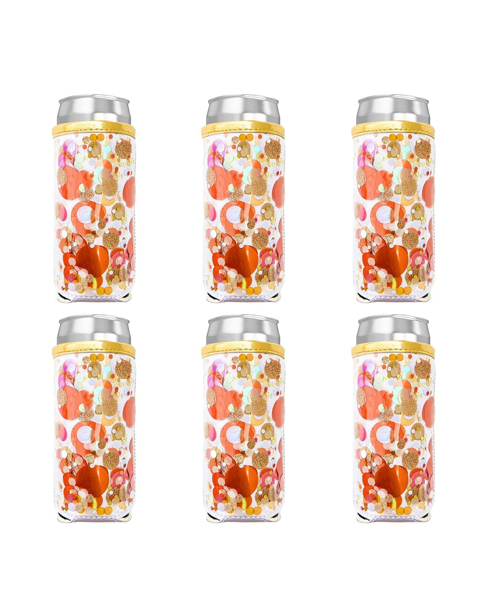 Spirit Squad Confetti Skinny Can Drink Sleeves