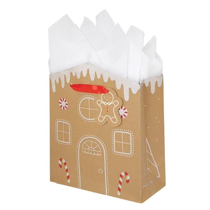 Gingerbread House Gift Bag - Medium