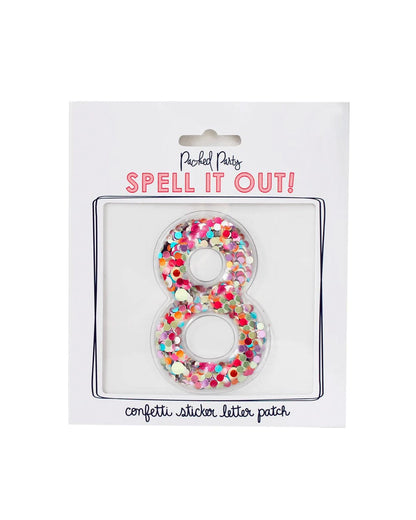 Confetti Number Stickers - Adhesive Patches