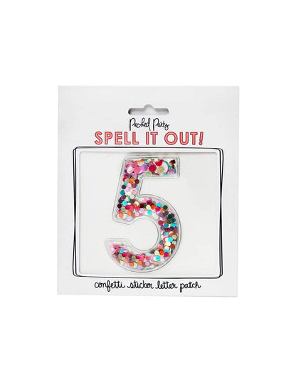 Confetti Number Stickers - Adhesive Patches