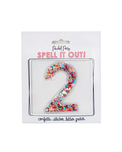 Confetti Number Stickers - Adhesive Patches