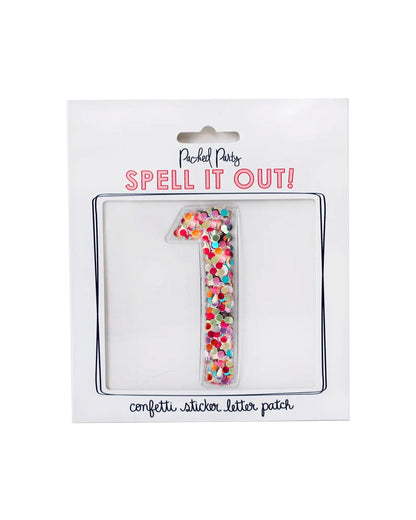 Confetti Number Stickers - Adhesive Patches