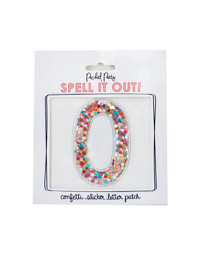 Confetti Number Stickers - Adhesive Patches