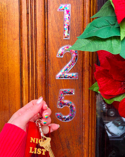 Confetti Number Stickers - Adhesive Patches