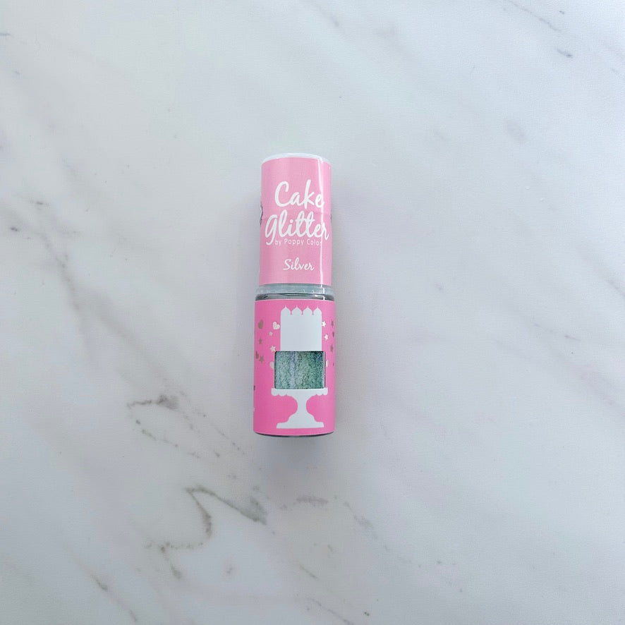 CAKE GLITTER  BY POPPY PAINT (SILVER)