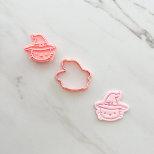 HELLO KITTY WITH WITCH HAT CUTTER/ EMBOSSER BY CREATIVE HEART LAB