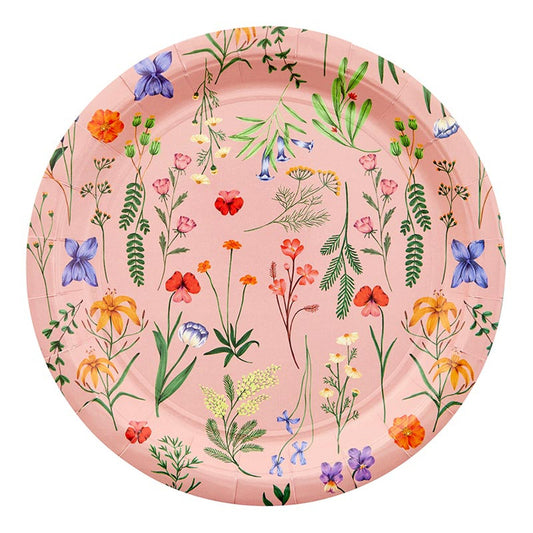 Paper Plates - Boho Flowers - 12ct