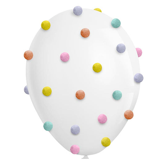 Pom Pom Balloon DIY Kit - Pink Yellow Orange Green Purple