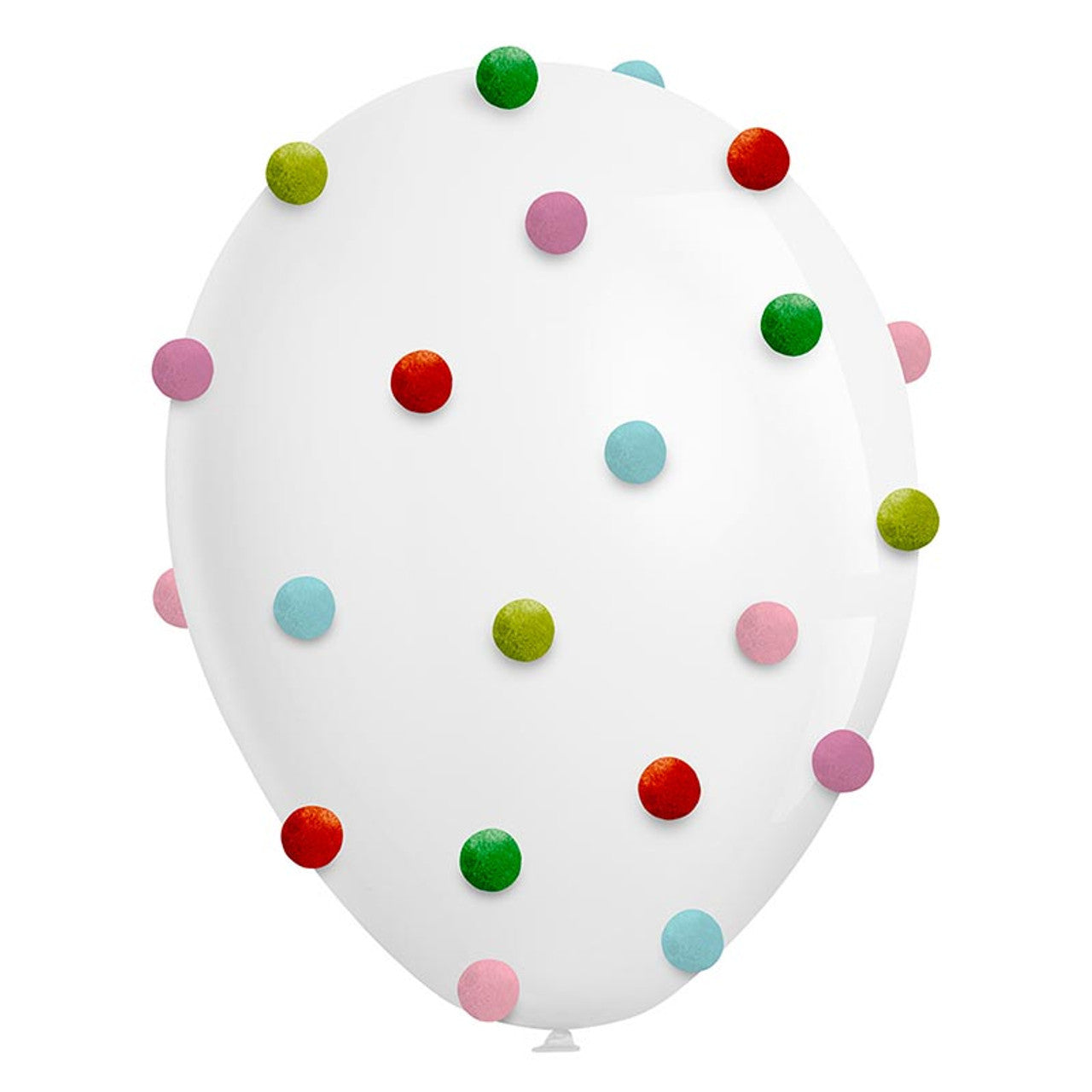 Pom Pom Balloon DIY Kit - Red Green Pink Blue