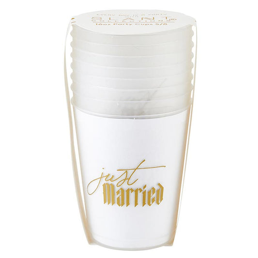 Cocktail Party Cups - Just Married - 8ct