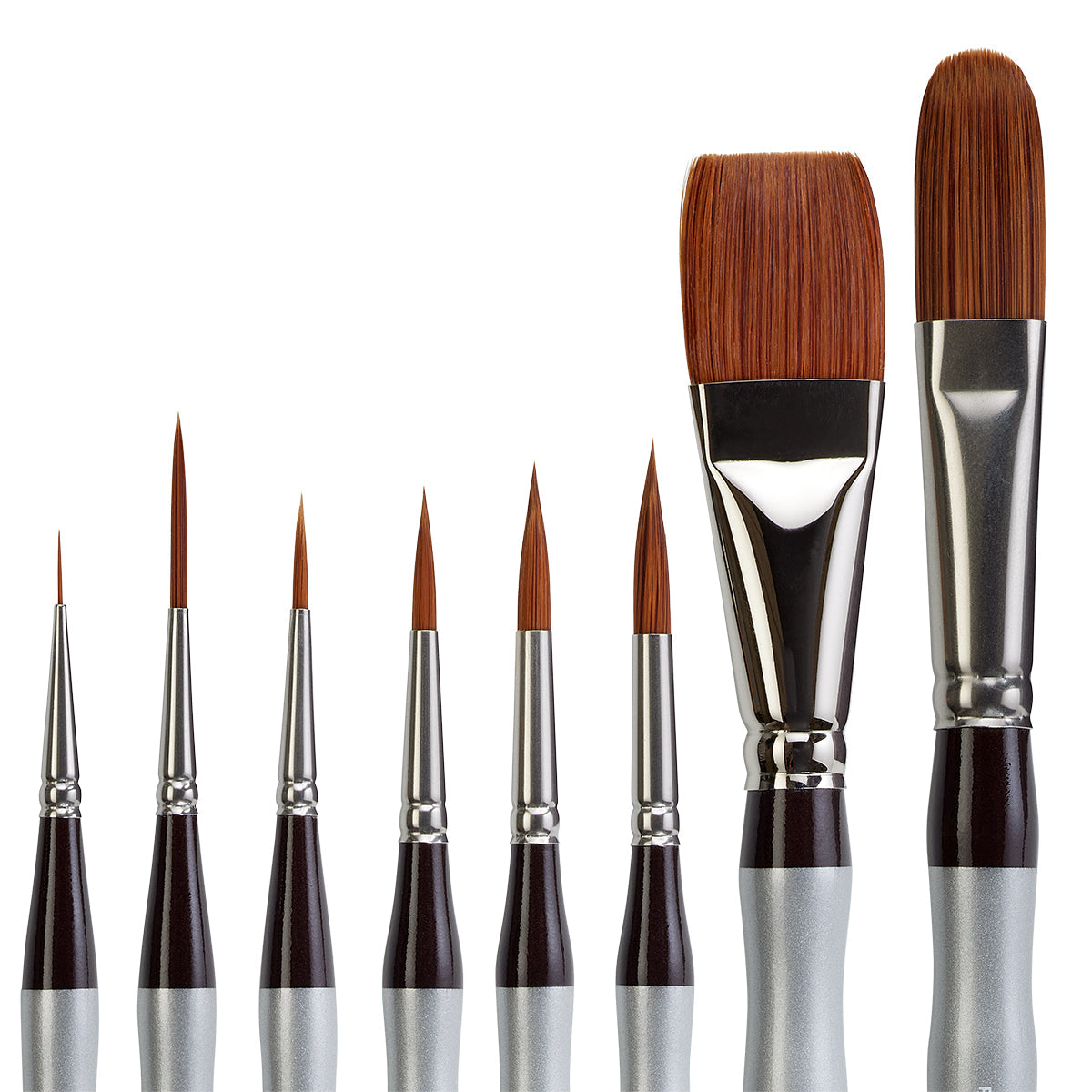 Precision™ Amber Taklon Comfort Handle Brush Set - 8 pc