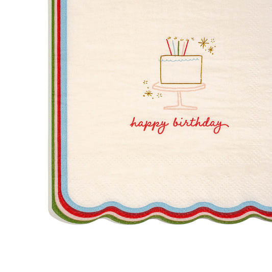 Happy Birthday Icon Cocktail Napkins