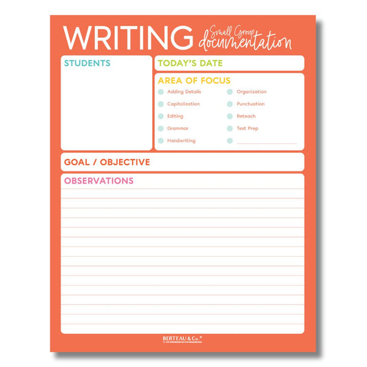 Notepad - Small Group WRITING Documentation