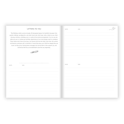 Birthday Memory Book- Blue Wave