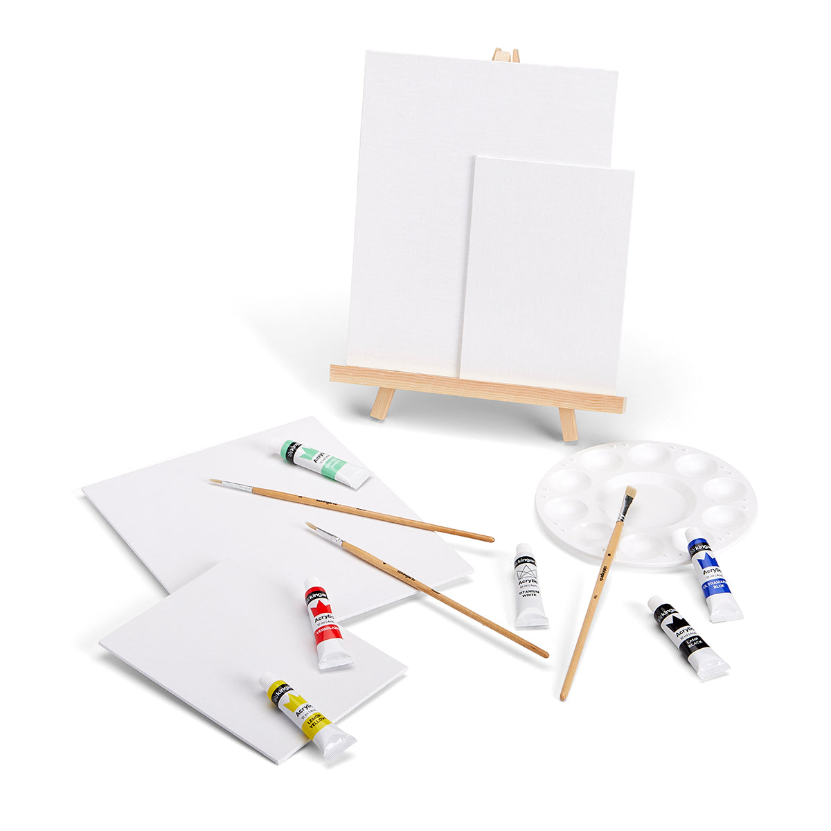 Acrylic Paint Easel Art Set - 15 pc