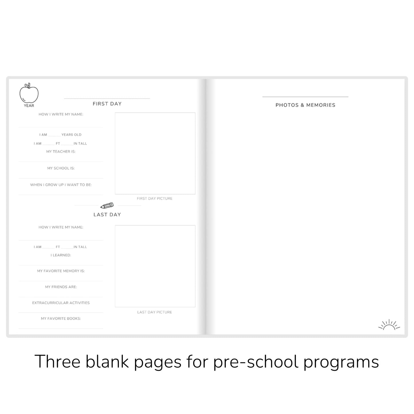 Timeless Gray Plaid School Memory Journal