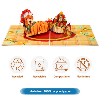 Christmas Dog Pop Up Card