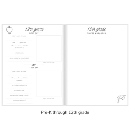 Classic Blue Gingham School Memory Journal